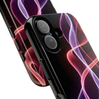 Neon Light Wave Abstract Glow, Phone Case