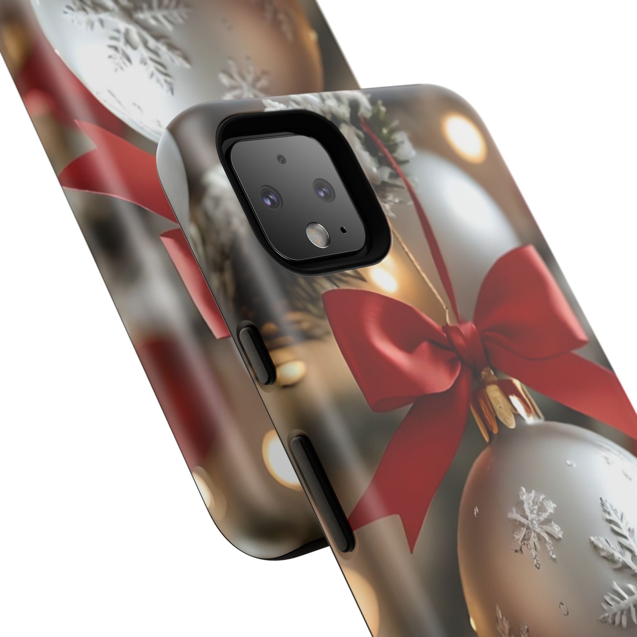 Christmas Phone Case with Seasonal Ornament Design