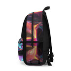 Holographic Iridescent Foil Shine Design, Black Backpack