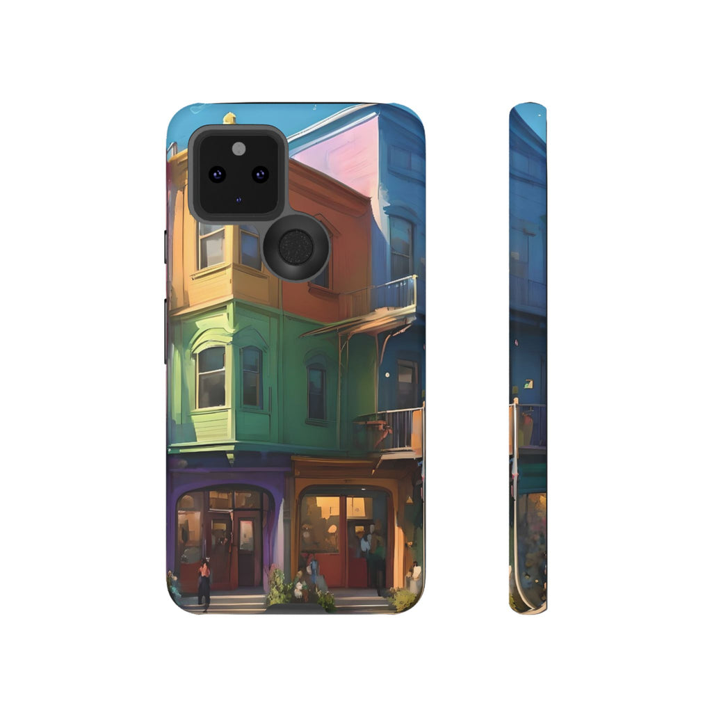 Impression d'art urbain coloré, étui pour téléphone