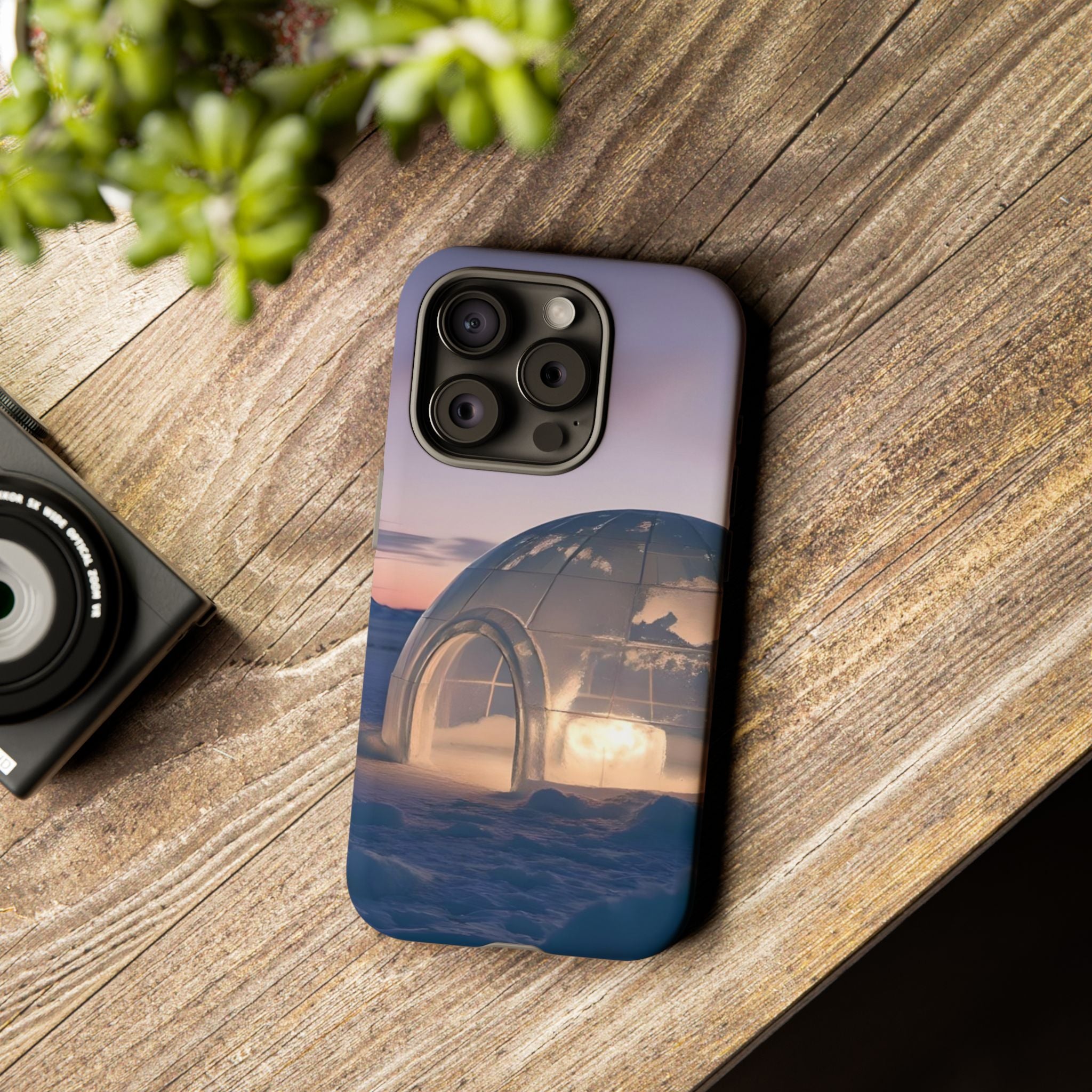 Arctic Igloo Twilight Snow Landscape, Phone Case