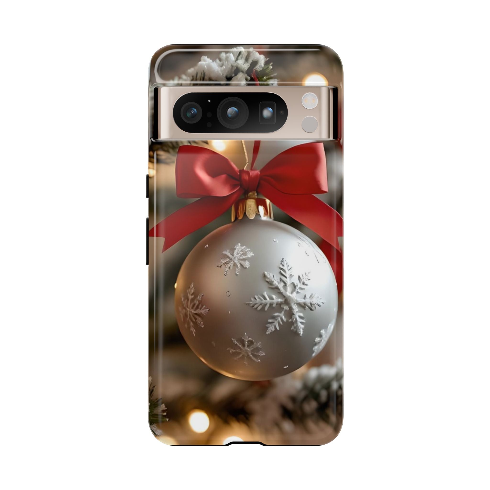 Christmas Phone Case with Seasonal Ornament Design, Festive Mobile Cover, Holiday Gift for Friends and Family, Winter Accessories, [...]