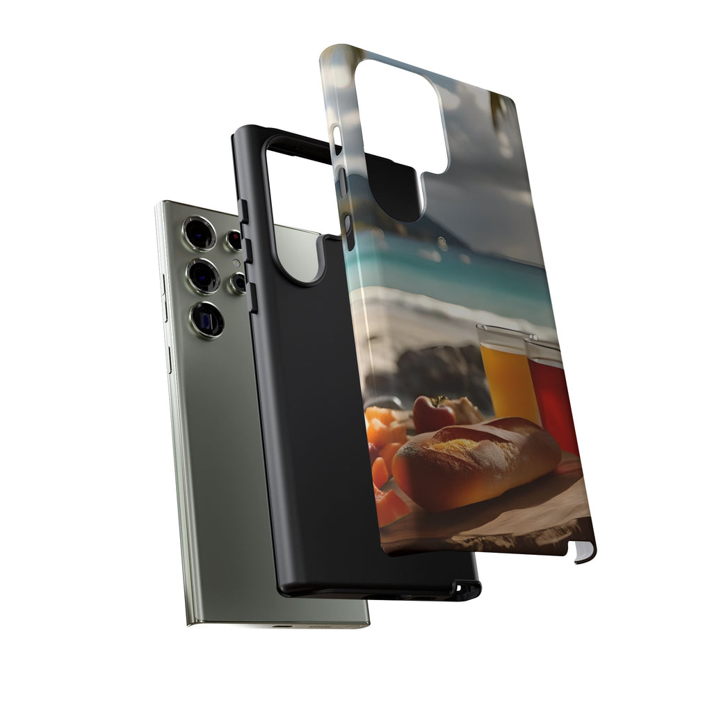 Tropical Beach Picnic View, Phone Case