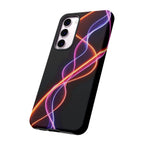 Coque de téléphone vibrante avec motif lumineux abstrait, coque artistique, accessoire technologique moderne, cadeau pour les passionnés de technologie, coque de téléphone personnalisée