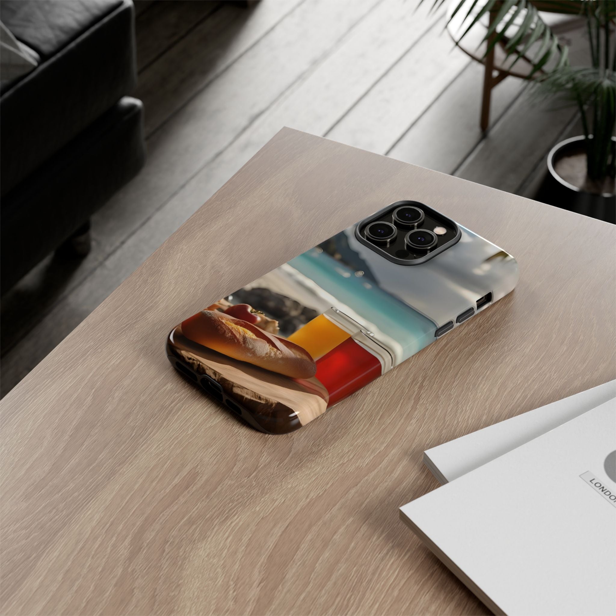 Tropical Beach Picnic View, Phone Case