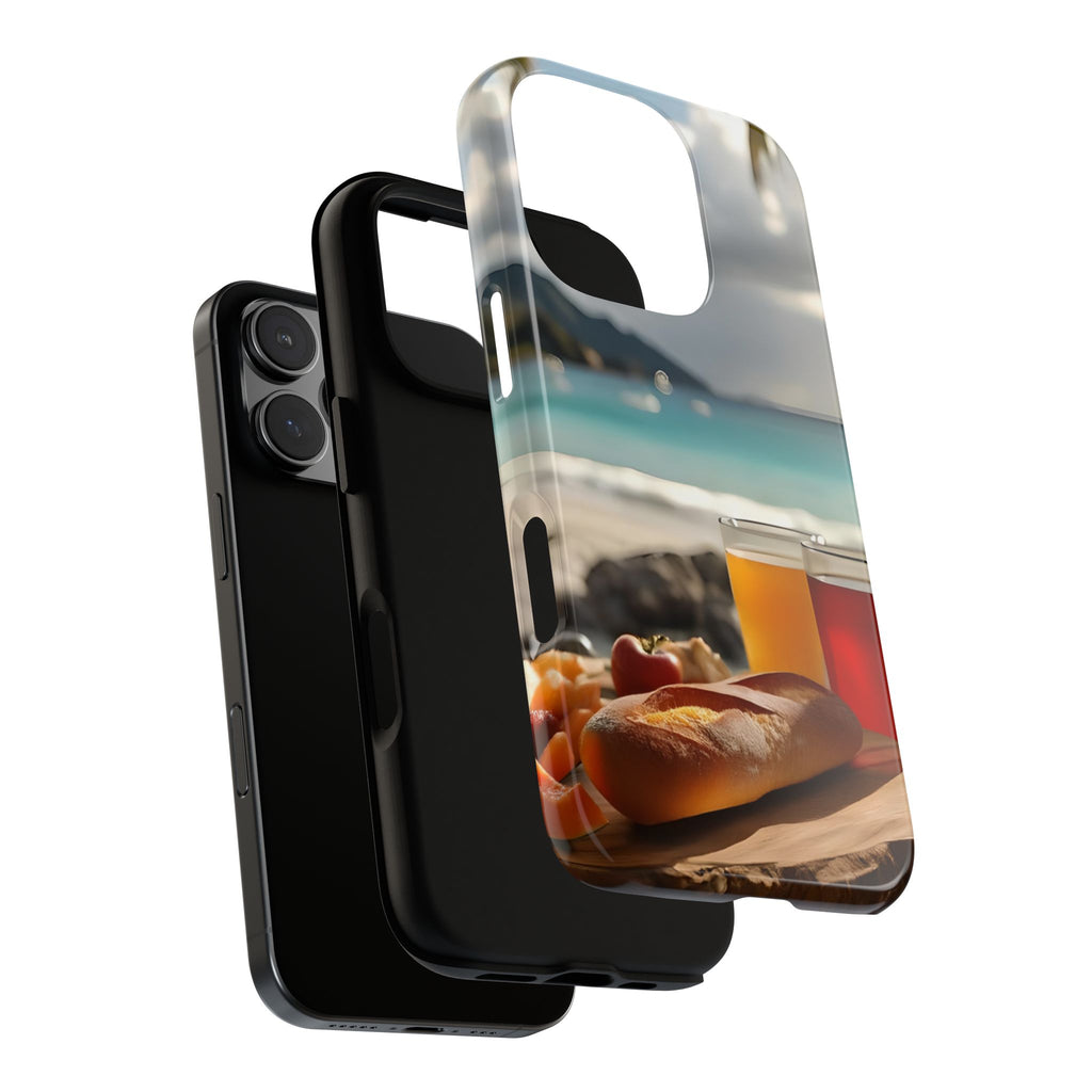 Tropical Beach Picnic View, Phone Case