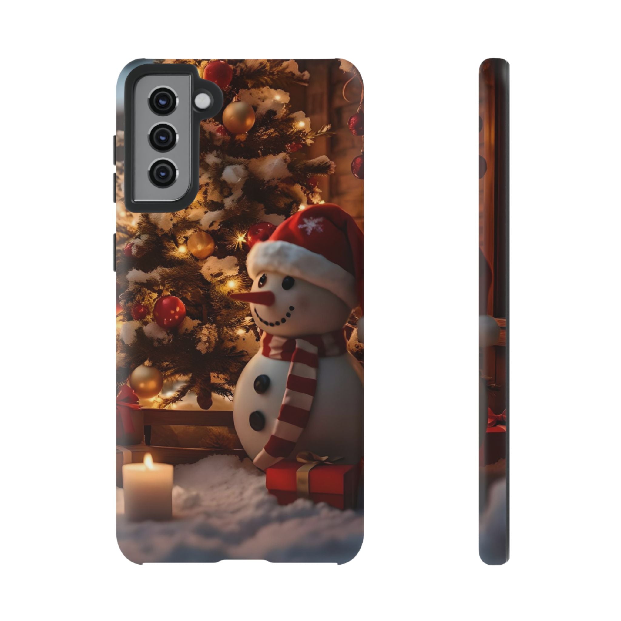 Christmas Snowman Phone Case, Tough Cases Cute Holiday Gift, Winter Aesthetic Phone Cover, Snowman Decor, Christmas Phone Accessories
