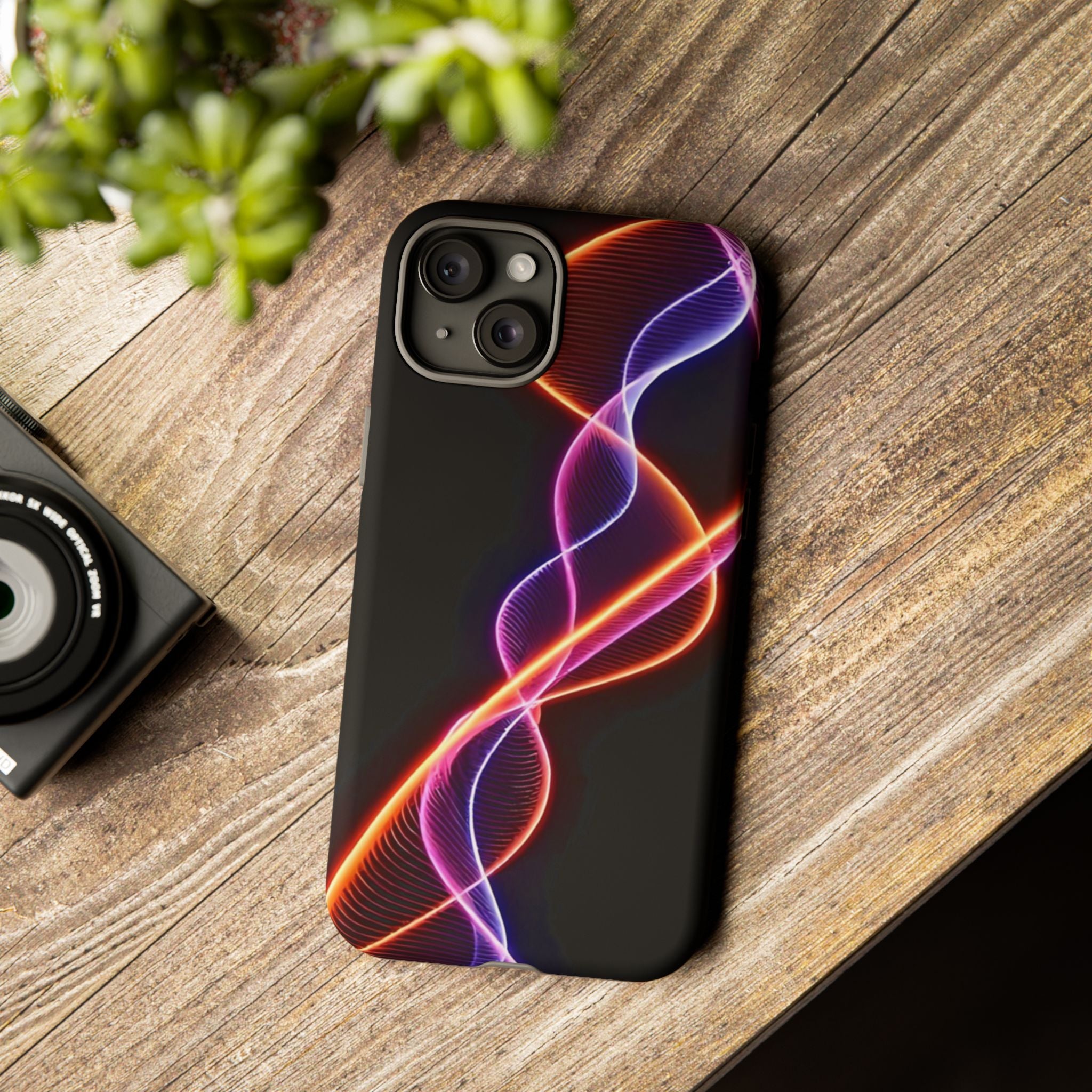 Vibrant Phone Case with Abstract Light Design, Artistic Phone Cover, Modern Tech Accessory, Gift for Tech Lovers, Personalized Phone Case