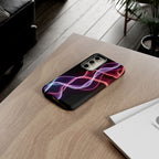 Neon Light Wave Abstract Glow, Phone Case