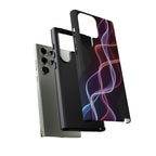 Neon Light Wave Abstract Glow, Phone Case