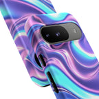 Coque de téléphone colorée, résistante, motif tourbillonnant, accessoire de téléphone dynamique, cadeau pour elle, protection mobile tendance