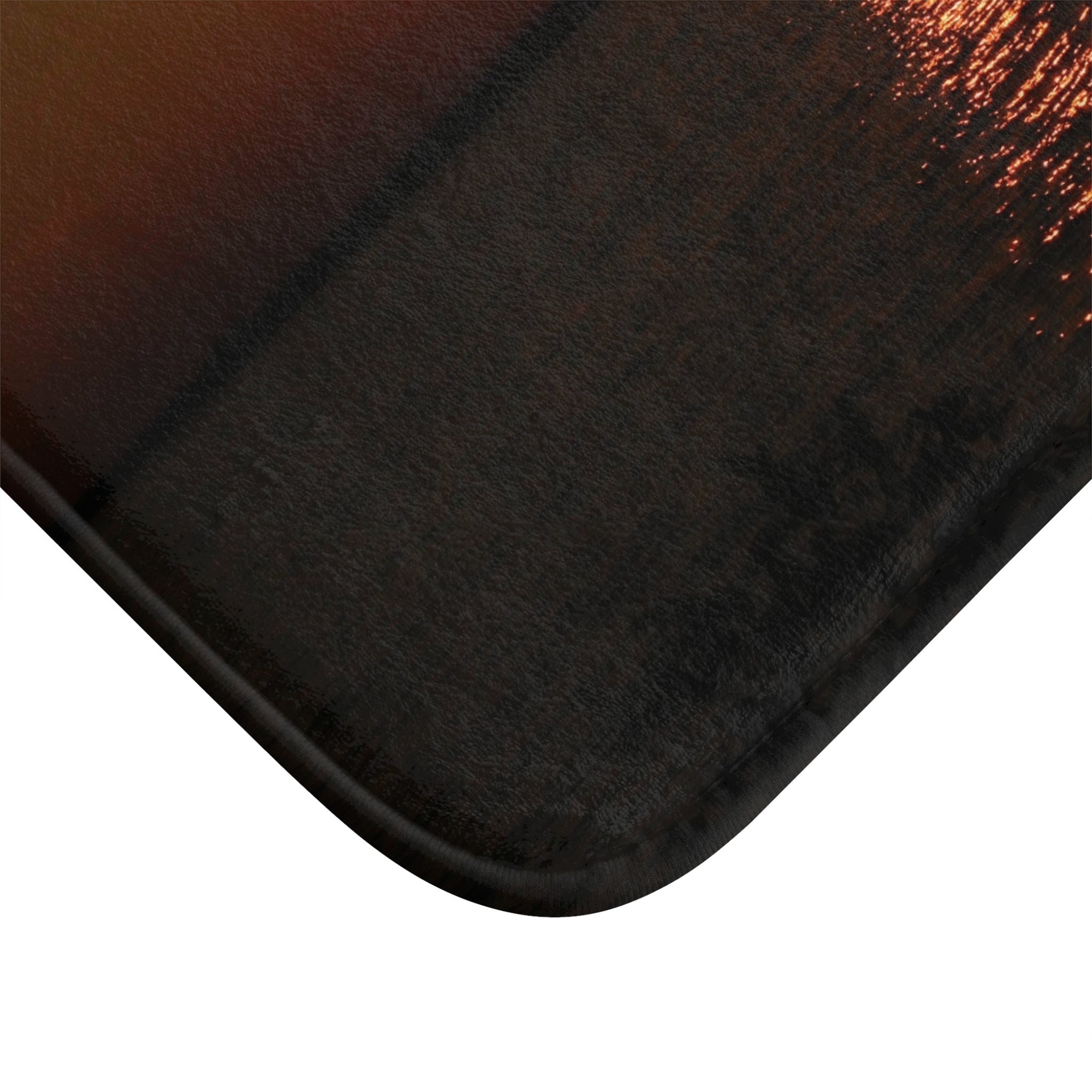 Serene Sunset Over Lake, Bathroom Mat
