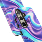 Coque de téléphone colorée, résistante, motif tourbillonnant, accessoire de téléphone dynamique, cadeau pour elle, protection mobile tendance