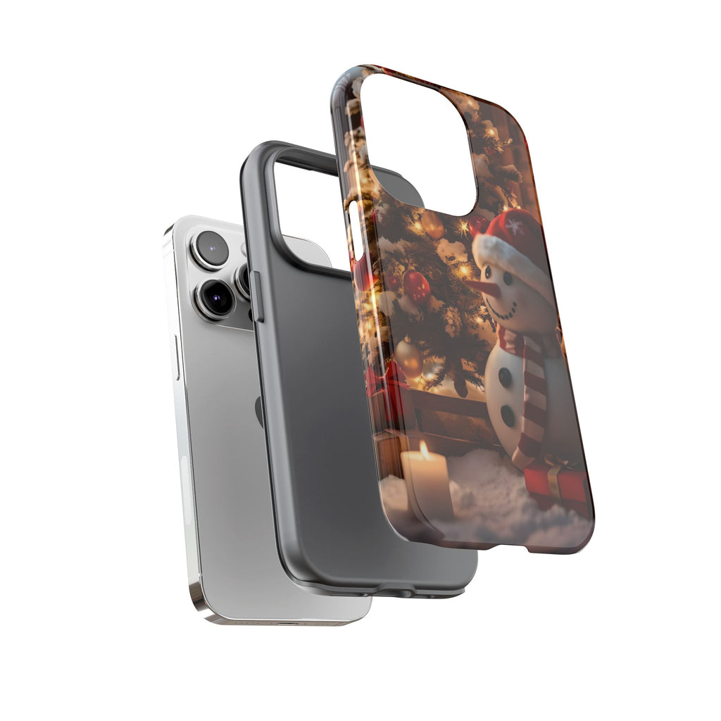 Festive Snowman Christmas Tree, Holiday Phone Case