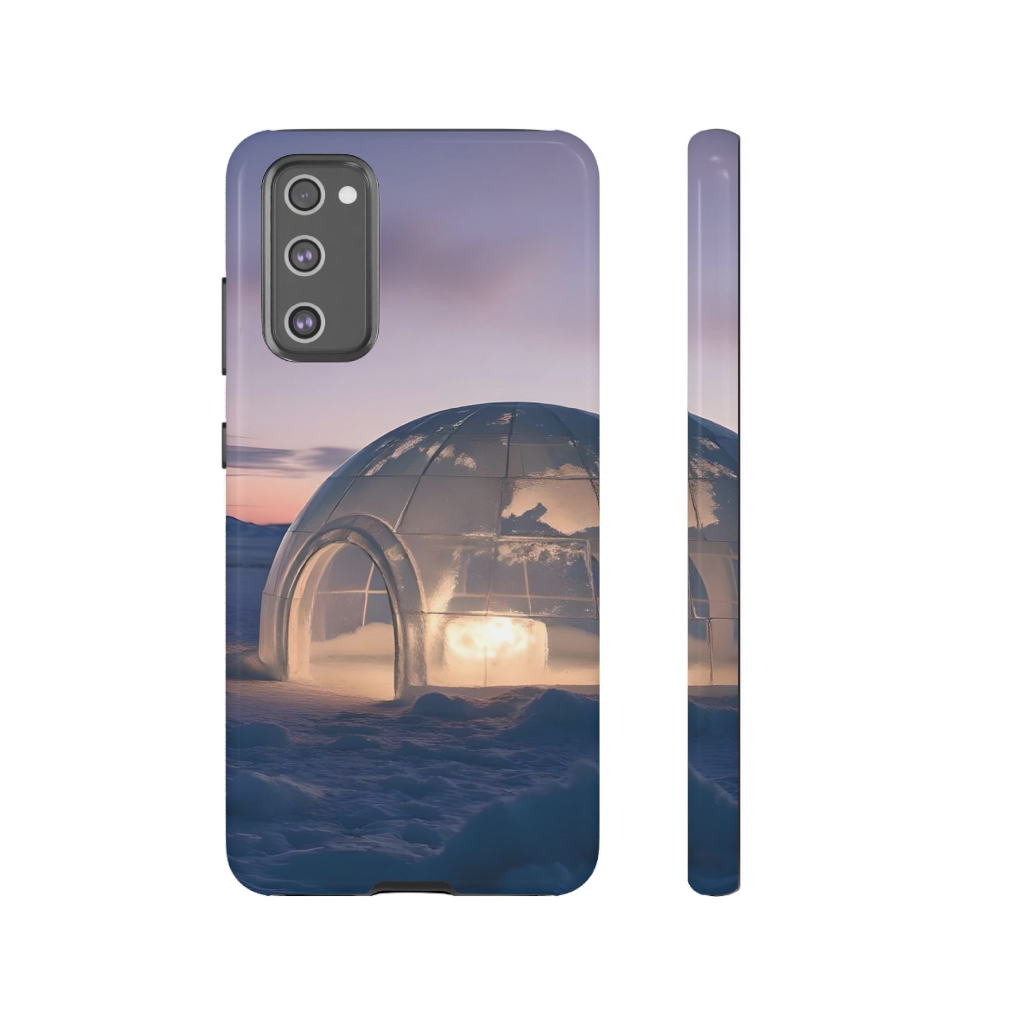 Stylish Phone Case with Igloo Design, Tough Cases for Outdoor Lovers, Unique Gift for Adventurers, Phone Cover for Winter, Protective Cases