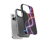 Neon Light Wave Abstract Glow, Phone Case