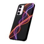 Coque de téléphone vibrante avec motif lumineux abstrait, coque artistique, accessoire technologique moderne, cadeau pour les passionnés de technologie, coque de téléphone personnalisée