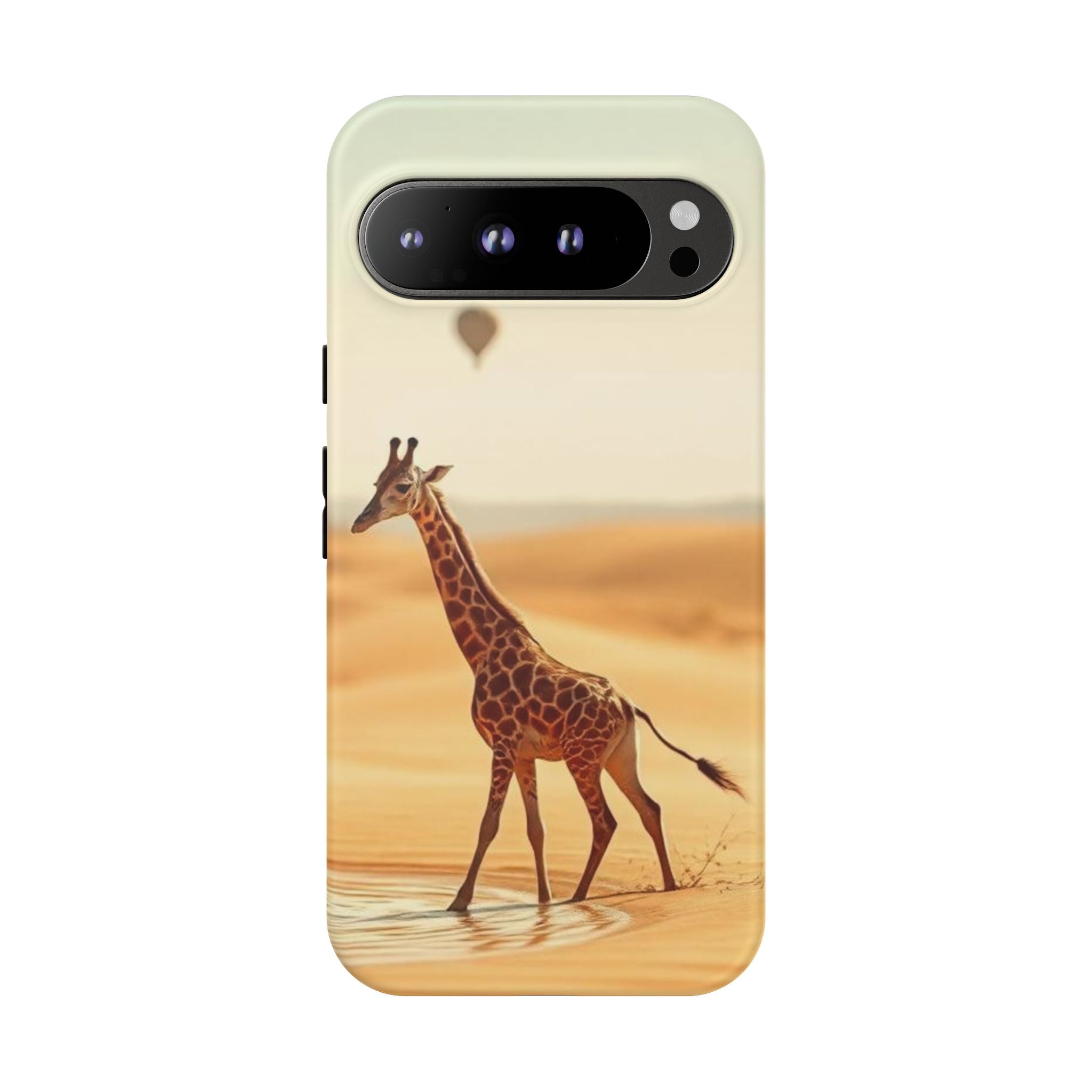 Giraffe Desert Scene, Phone Case