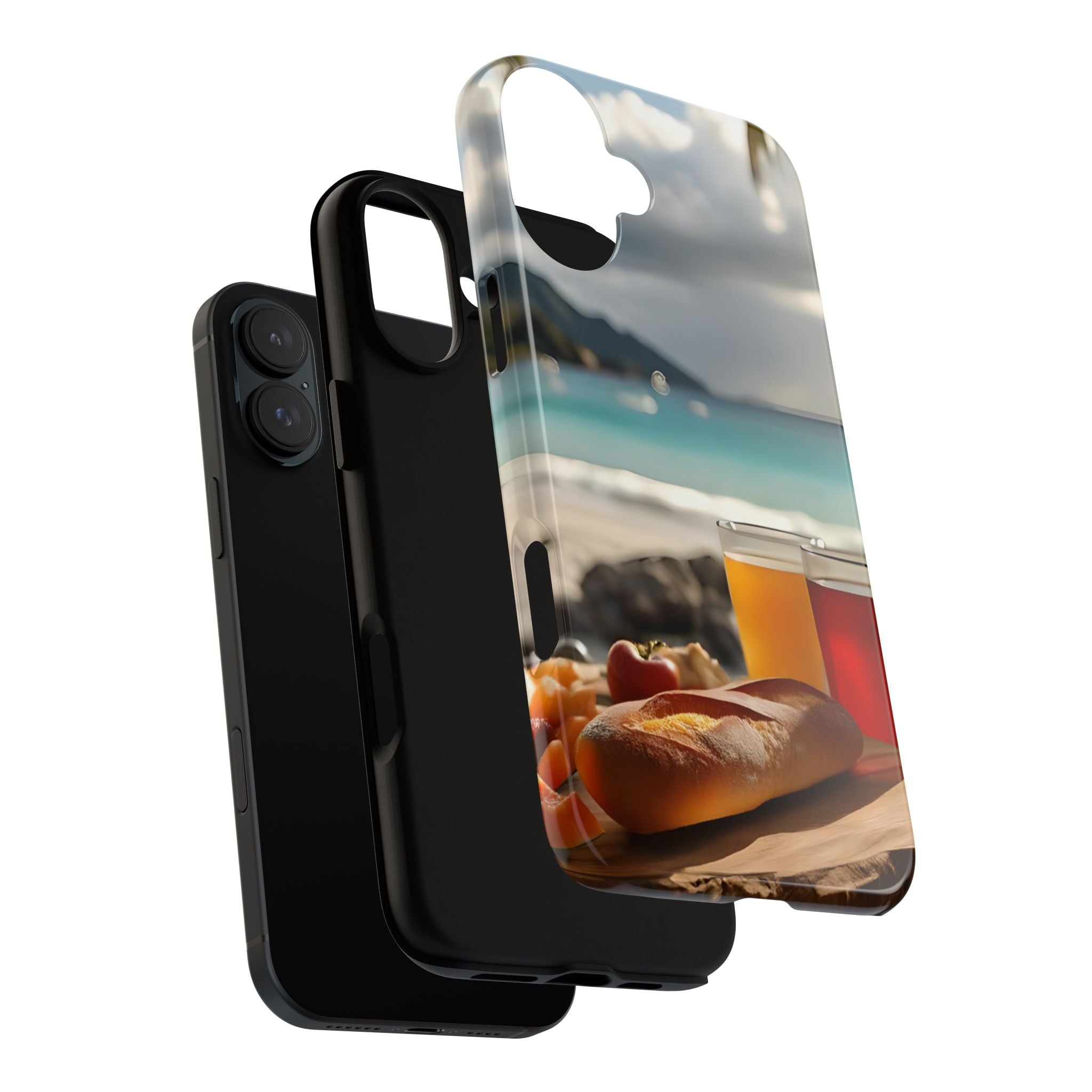 Tropical Beach Picnic View, Phone Case
