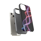 Neon Light Wave Abstract Glow, Phone Case