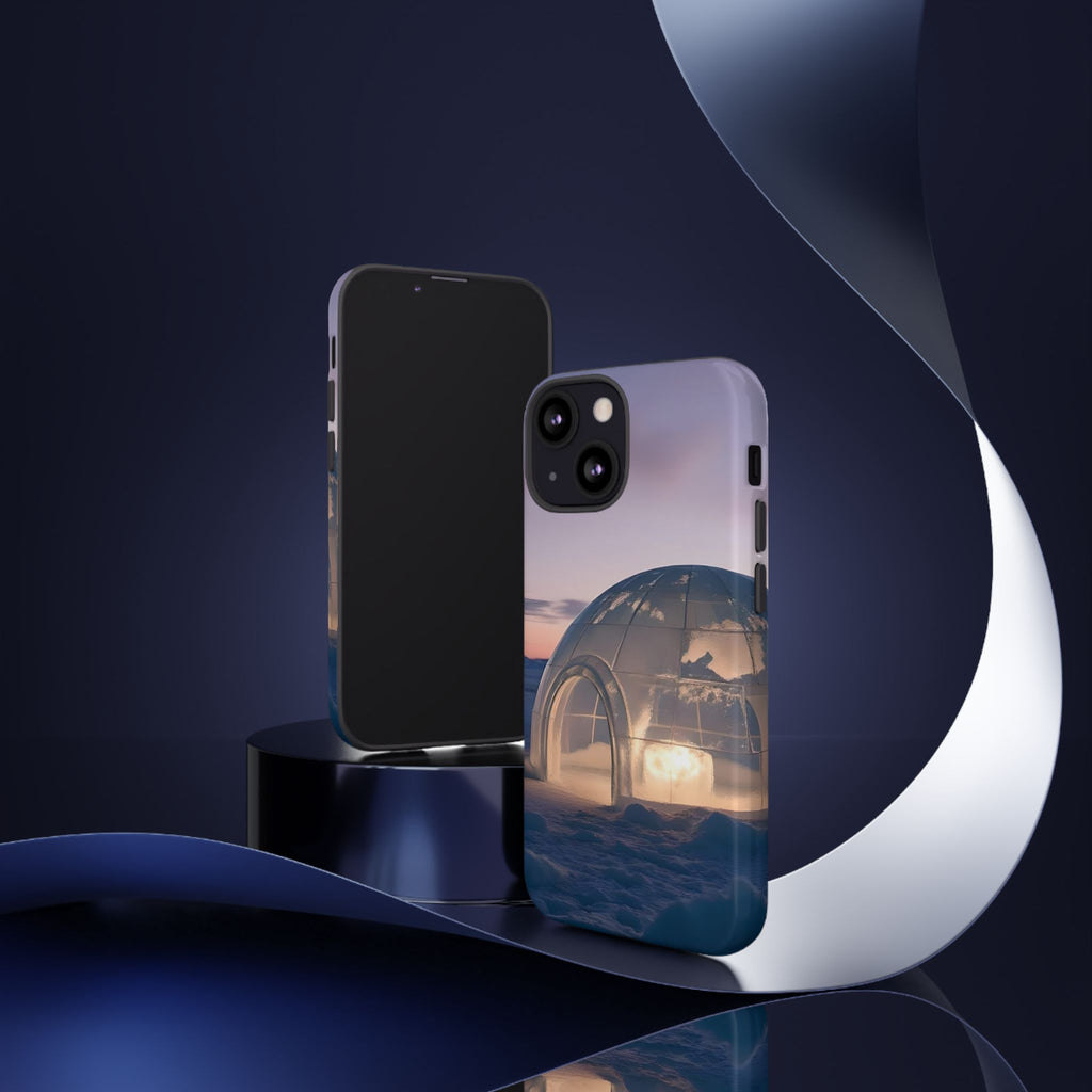 Arctic Igloo Twilight Snow Landscape, Phone Case
