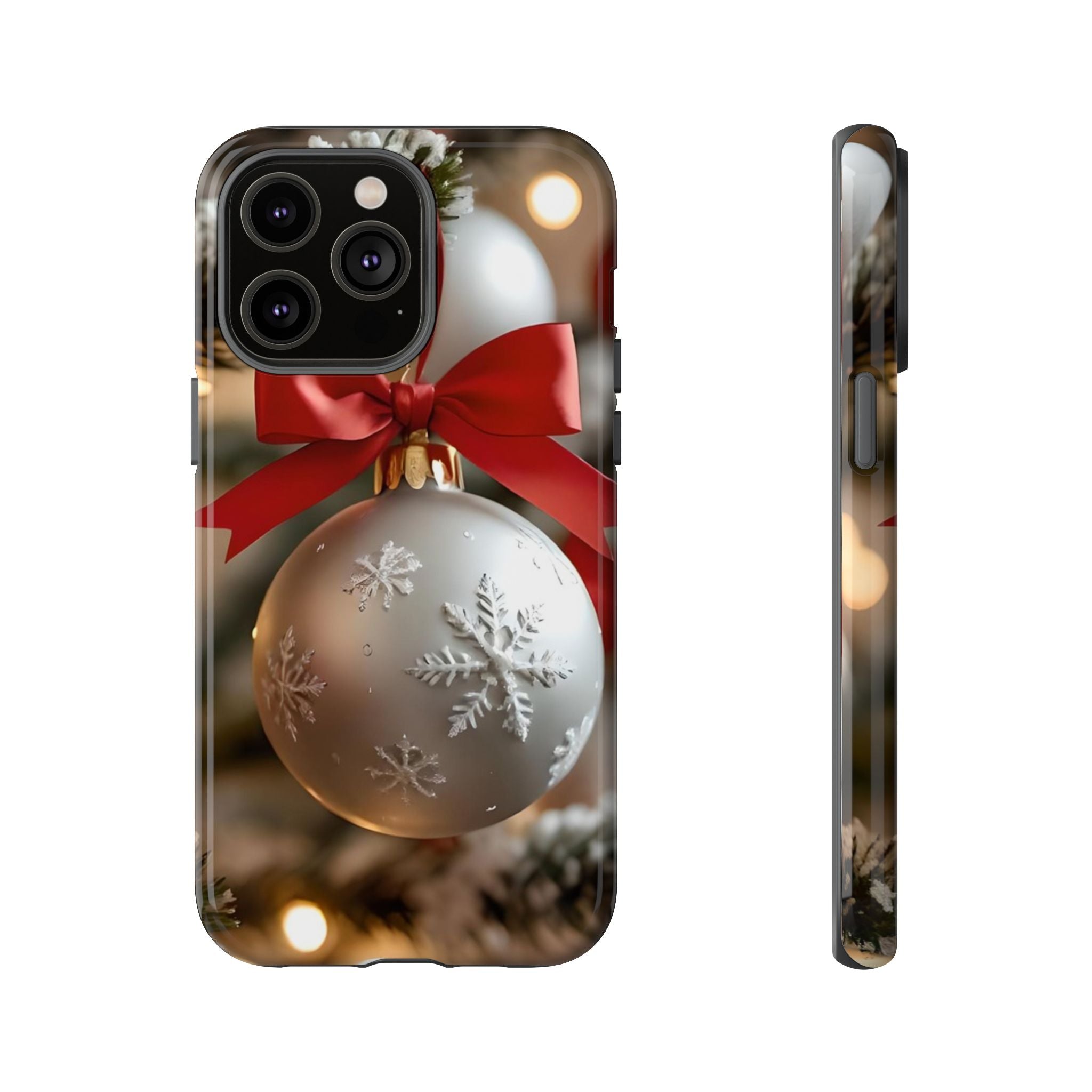 Christmas Phone Case with Seasonal Ornament Design, Festive Mobile Cover, Holiday Gift for Friends and Family, Winter Accessories, [...]