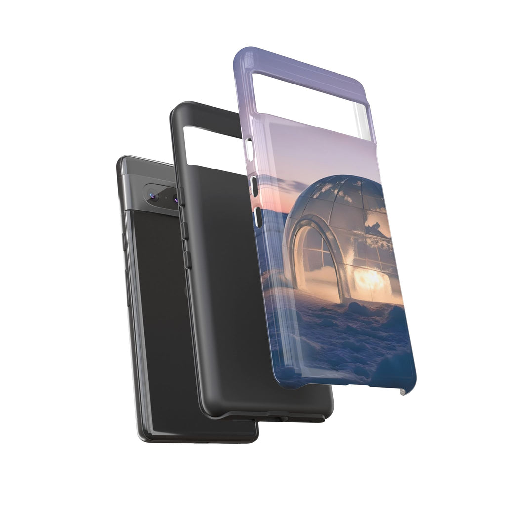 Arctic Igloo Twilight Snow Landscape, Phone Case