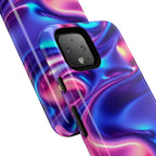 Coque de téléphone vibrante avec motif de vagues colorées, coque robuste et élégante, cadeau unique pour elle, accessoires de téléphone