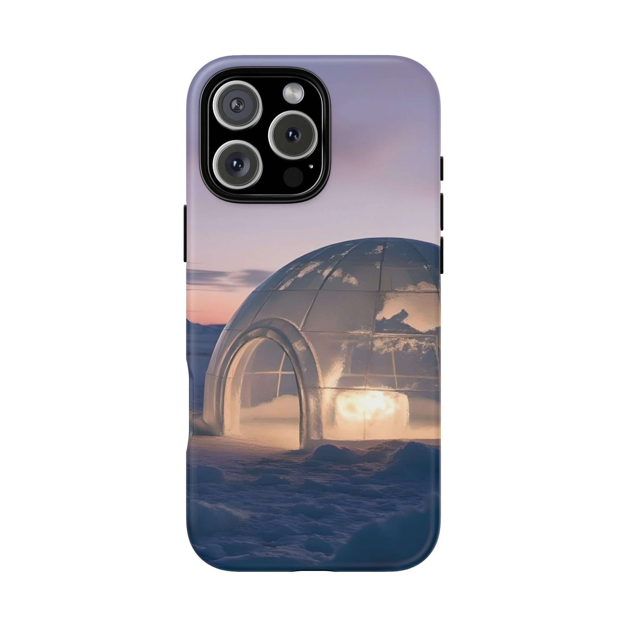 Stylish Phone Case with Igloo Design, Tough Cases for Outdoor Lovers, Unique Gift for Adventurers, Phone Cover for Winter, Protective Cases