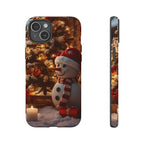 Coque de téléphone de Noël avec bonhomme de neige festif