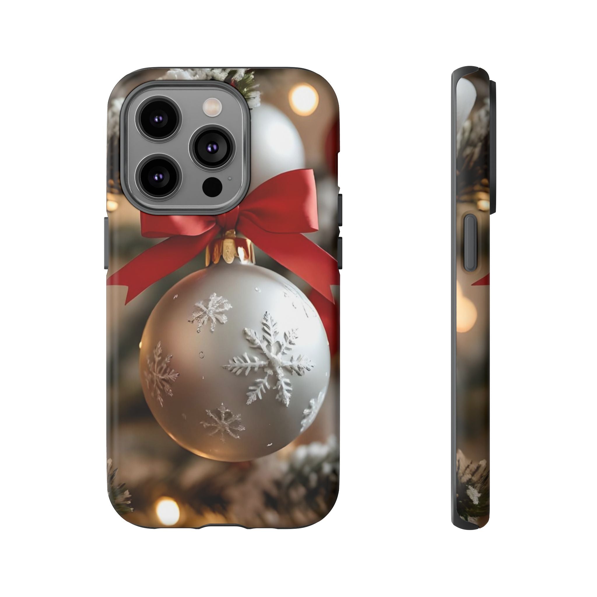 Christmas Phone Case with Seasonal Ornament Design, Festive Mobile Cover, Holiday Gift for Friends and Family, Winter Accessories, [...]