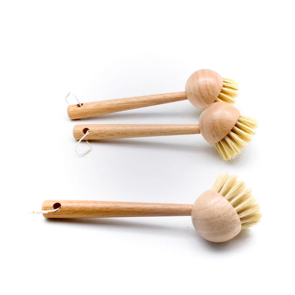Eco Bamboo Sisal Dish Brush-Natural Plastic Free Sisal Fiber