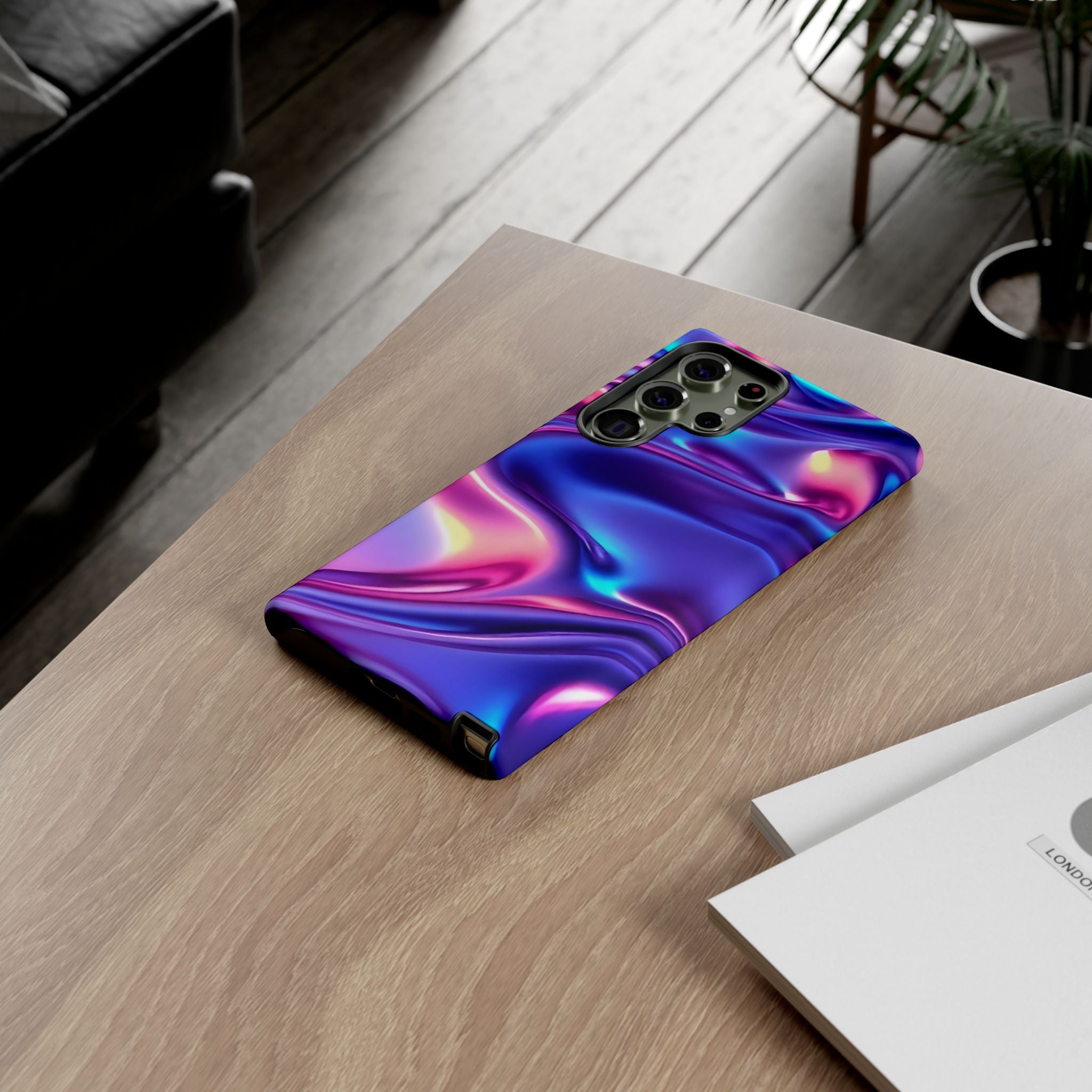 Vibrant Phone Case with Colorful Wave Design, Tough Phone Cover, Stylish Smartphone Case, Unique Gift for Her, Phone Accessories