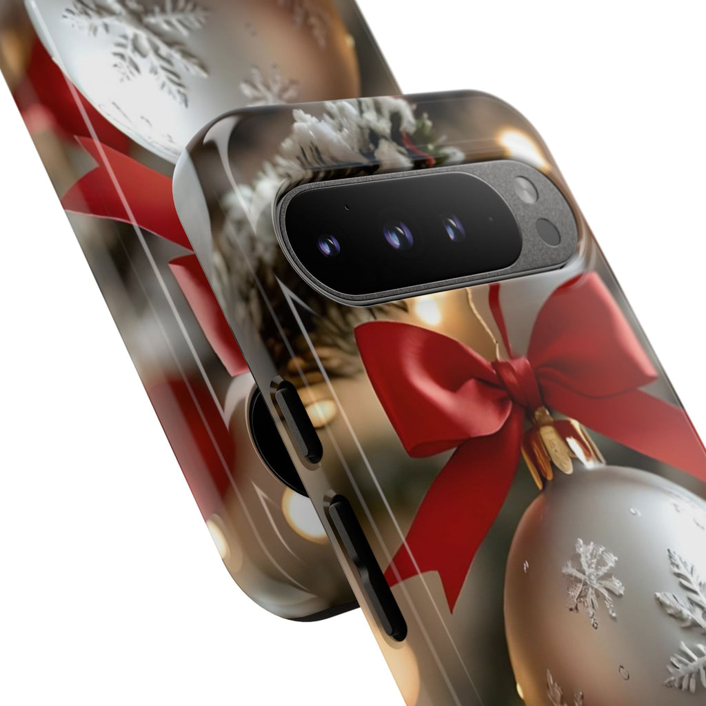 Christmas Phone Case with Seasonal Ornament Design