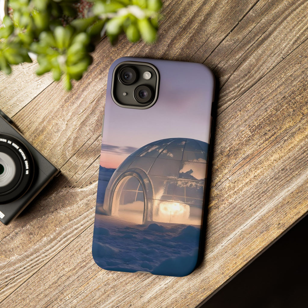 Arctic Igloo Twilight Snow Landscape, Phone Case