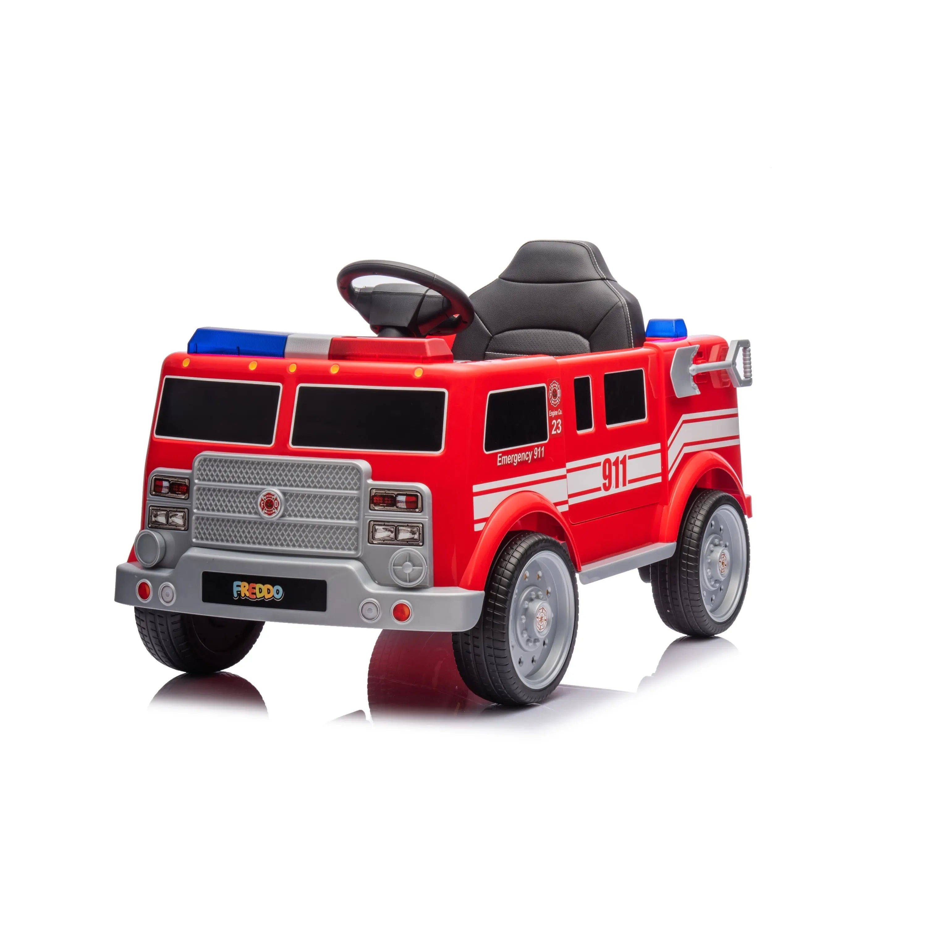 Camion de pompiers Freddo 12V, véhicule électrique monoplace pour enfant
