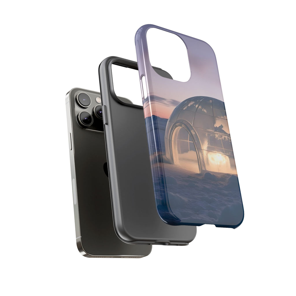 Arctic Igloo Twilight Snow Landscape, Phone Case