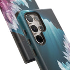 Faisceau lumineux coloré de la grotte de cristal, étui de téléphone