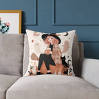 Cozy Witch Fall Design, Decorative Pillow