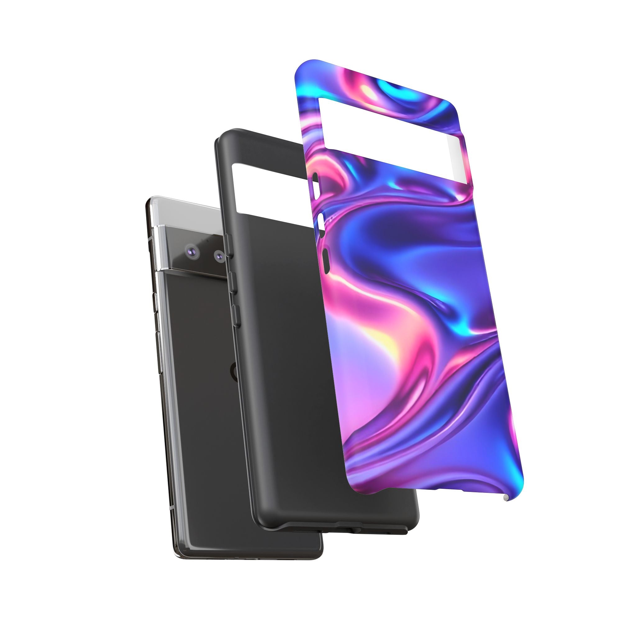 Vibrant Phone Case with Colorful Wave Design, Tough Phone Cover, Stylish Smartphone Case, Unique Gift for Her, Phone Accessories
