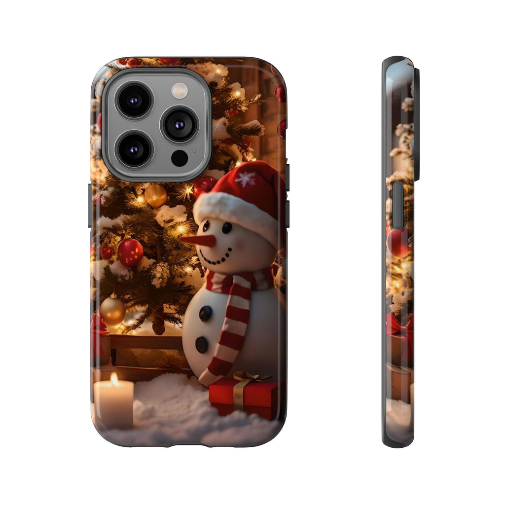 Coque de téléphone de Noël avec bonhomme de neige festif