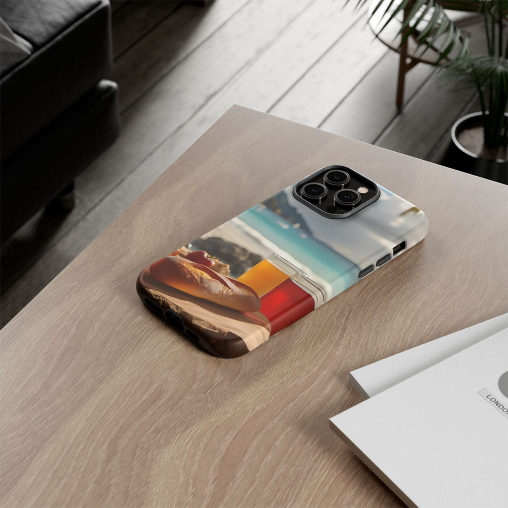 Tropical Beach Picnic View, Phone Case