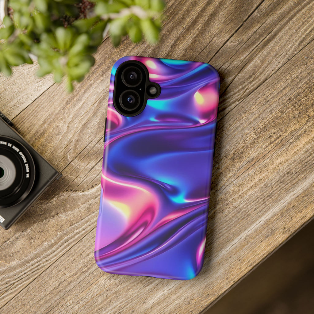 Vibrant Phone Case with Colorful Wave Design, Tough Phone Cover, Stylish Smartphone Case, Unique Gift for Her, Phone Accessories