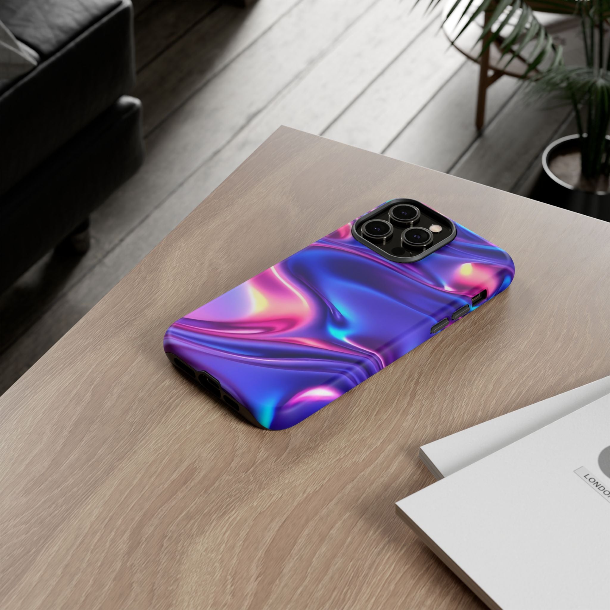 Vibrant Phone Case with Colorful Wave Design, Tough Phone Cover, Stylish Smartphone Case, Unique Gift for Her, Phone Accessories