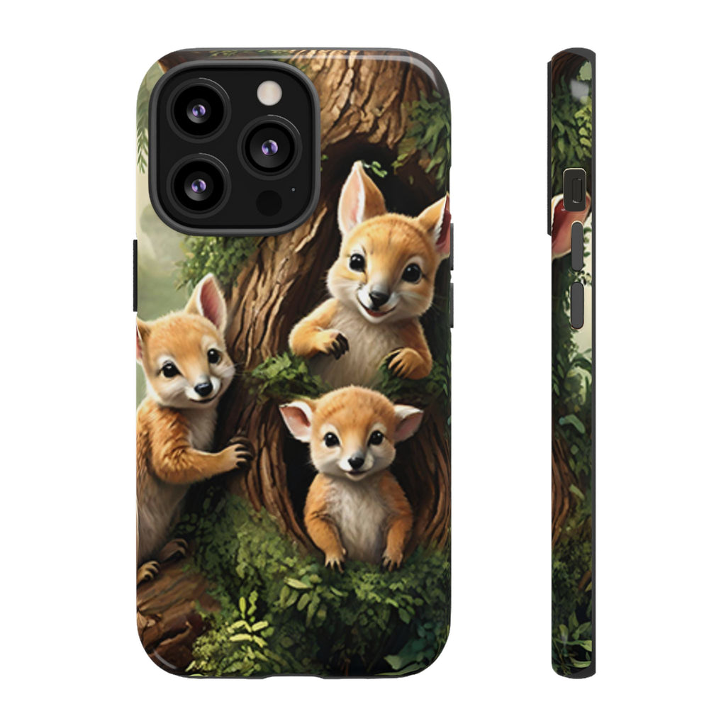 Étui de téléphone à imprimé bébé animal des bois
