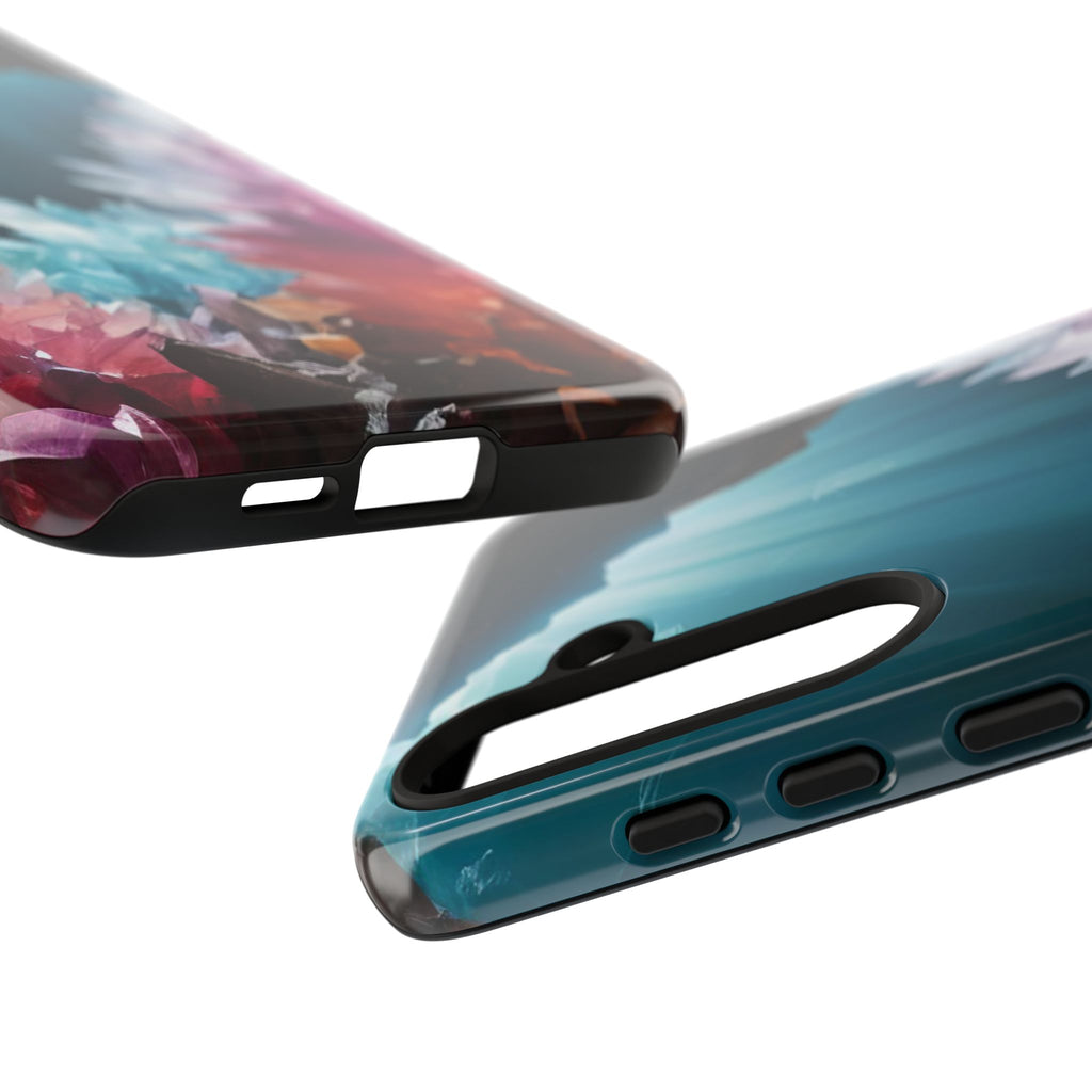 Colorful Crystal Cave Light Beam, Phone Case