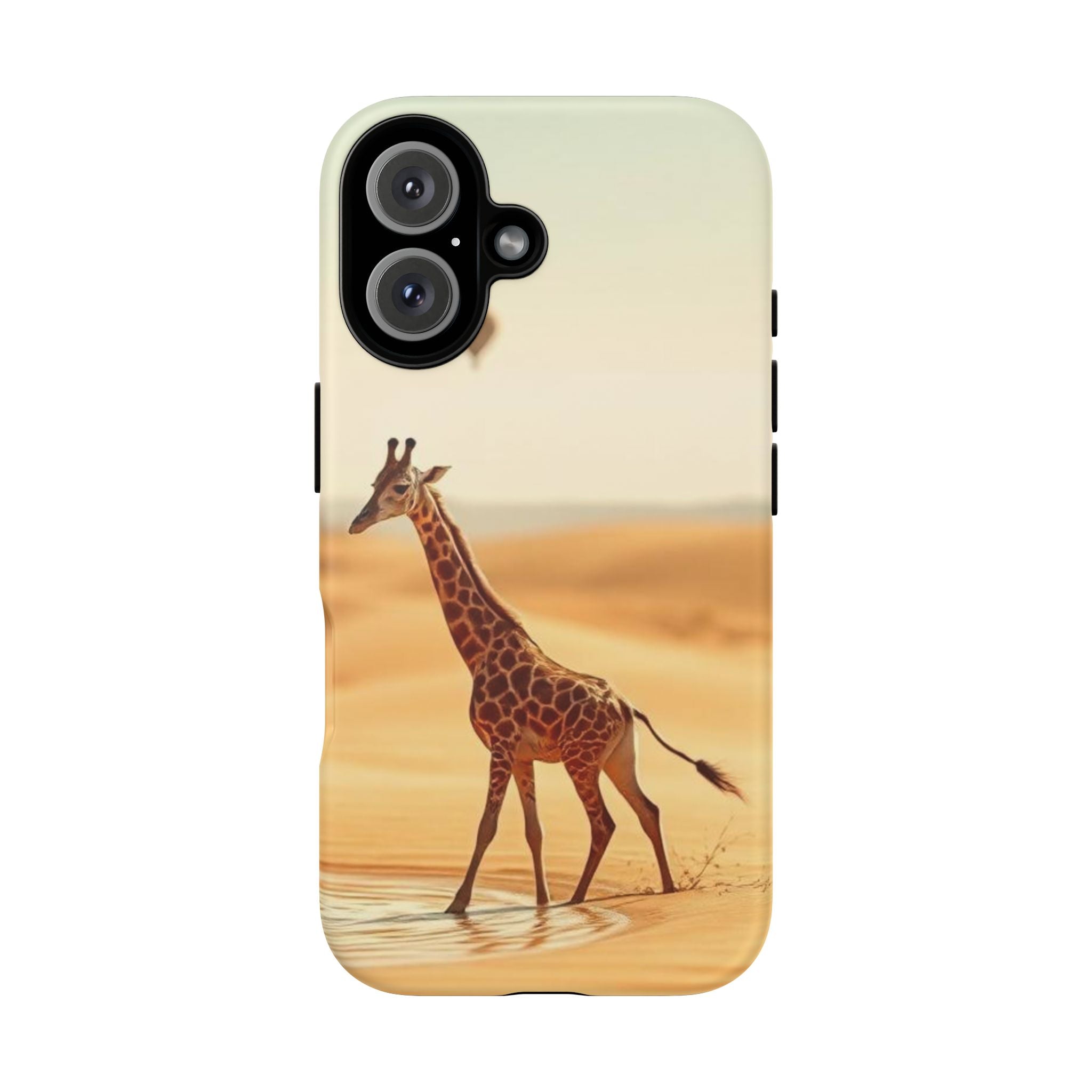 Giraffe Desert Scene, Phone Case