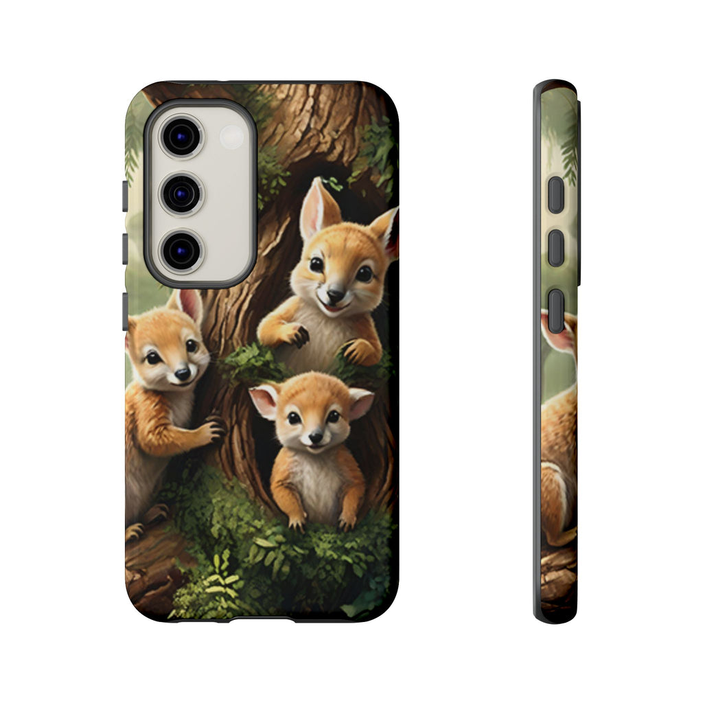 Étui de téléphone à imprimé bébé animal des bois