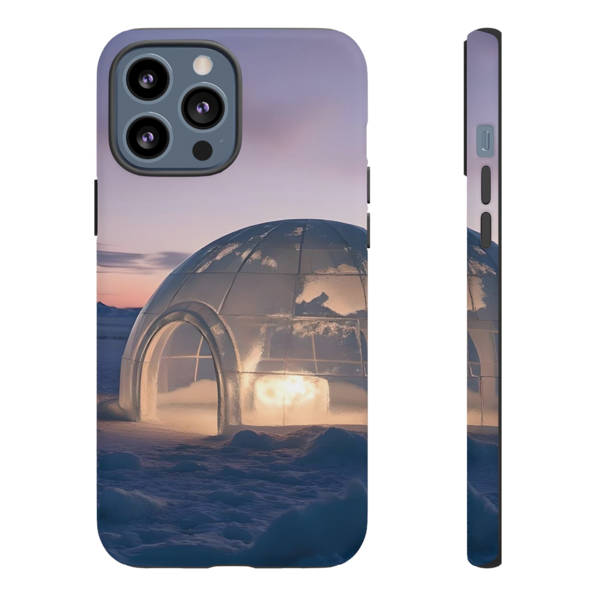 Stylish Phone Case with Igloo Design, Tough Cases for Outdoor Lovers, Unique Gift for Adventurers, Phone Cover for Winter, Protective Cases