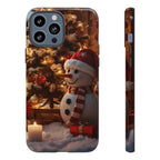 Coque de téléphone de Noël avec bonhomme de neige festif
